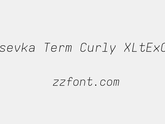 Iosevka Term Curly XLtExObl