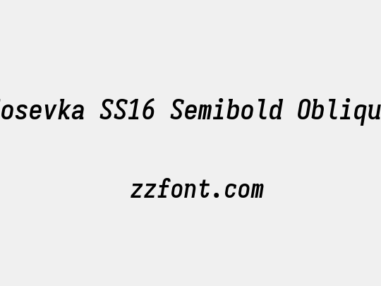 Iosevka SS16 Semibold Oblique