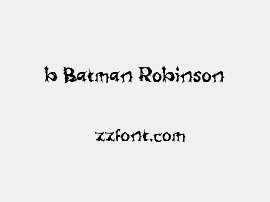 b Batman Robinson