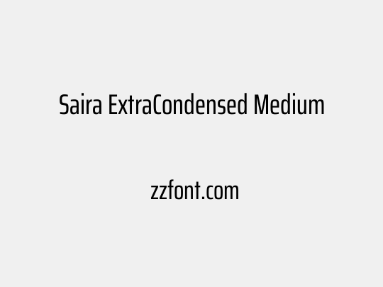Saira ExtraCondensed Medium