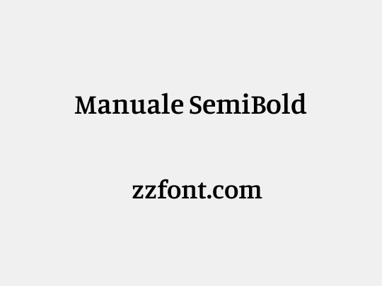 Manuale SemiBold