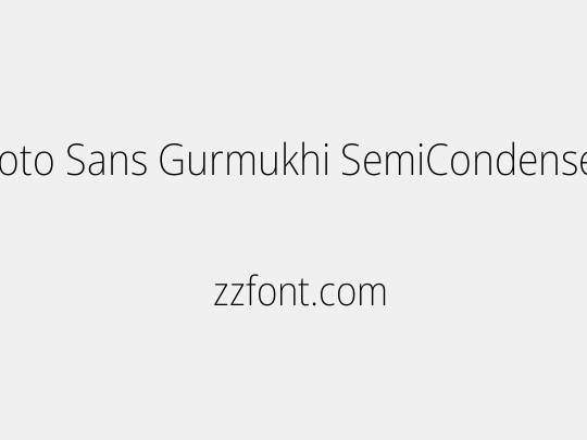 Noto Sans Gurmukhi SemiCondensed ExtraLight