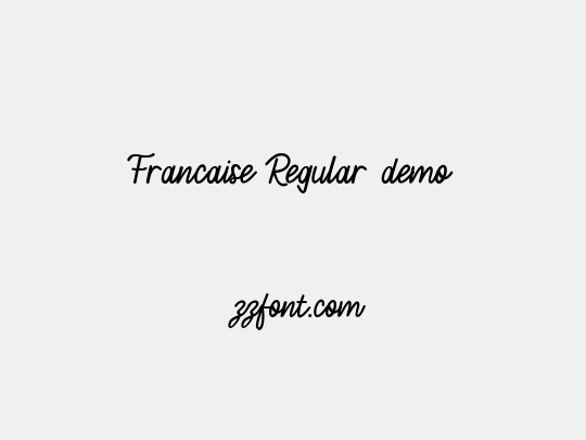 Francaise Regular demo