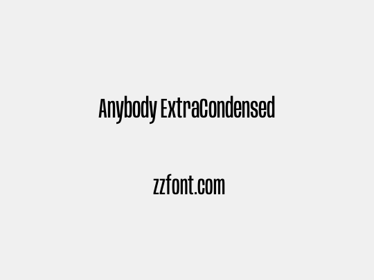 Anybody ExtraCondensed