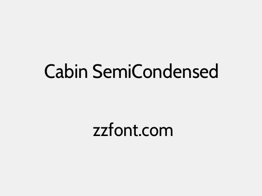 Cabin SemiCondensed