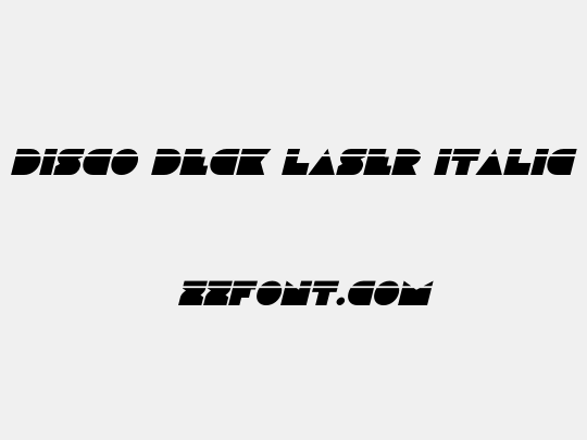 Disco Deck Laser Italic