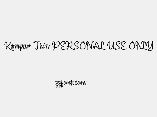 Kompar Thin PERSONAL USE ONLY