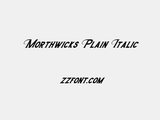 Morthwicks Plain Italic