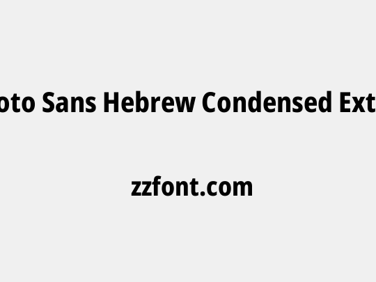 Noto Sans Hebrew Condensed ExtraBold