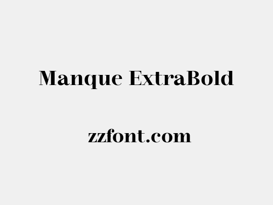 Manque ExtraBold