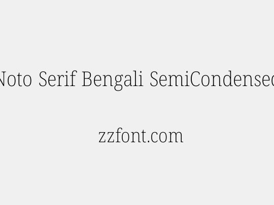 Noto Serif Bengali SemiCondensed ExtraLight