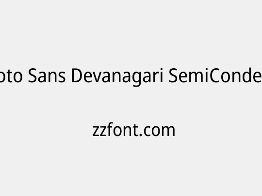 Noto Sans Devanagari SemiCondensed