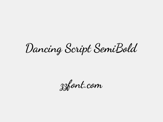 Dancing Script SemiBold