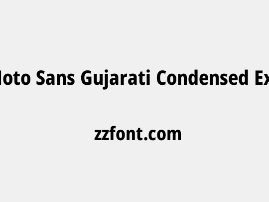 Noto Sans Gujarati Condensed ExtraBold