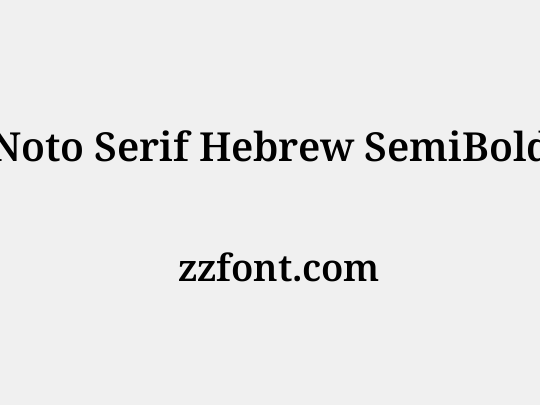 Noto Serif Hebrew SemiBold
