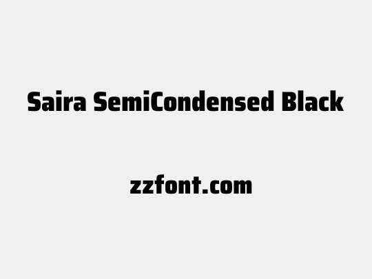Saira SemiCondensed Black