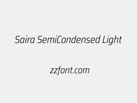 Saira SemiCondensed Light