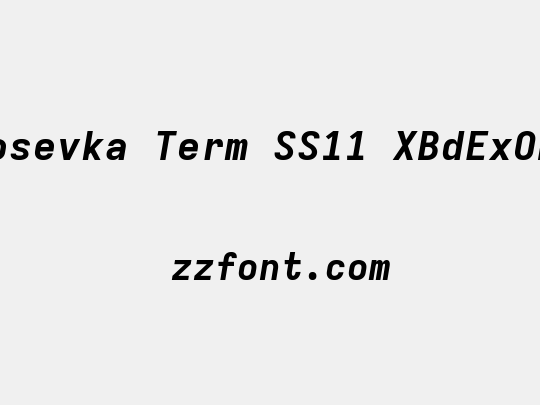 Iosevka Term SS11 XBdExObl