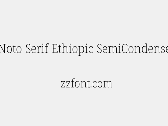 Noto Serif Ethiopic SemiCondensed ExtraLight