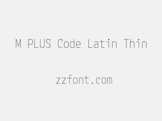 M PLUS Code Latin Thin