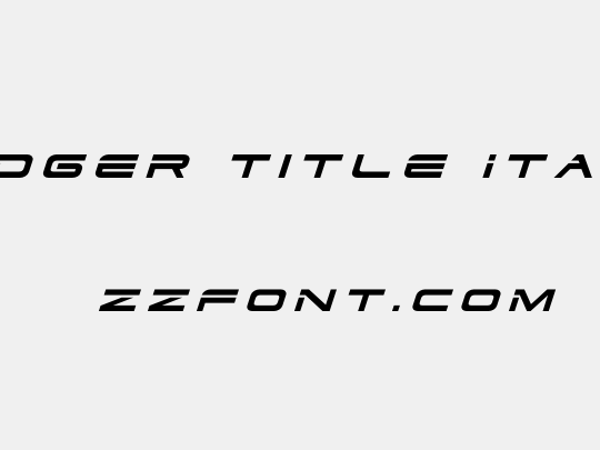 Dodger Title Italic