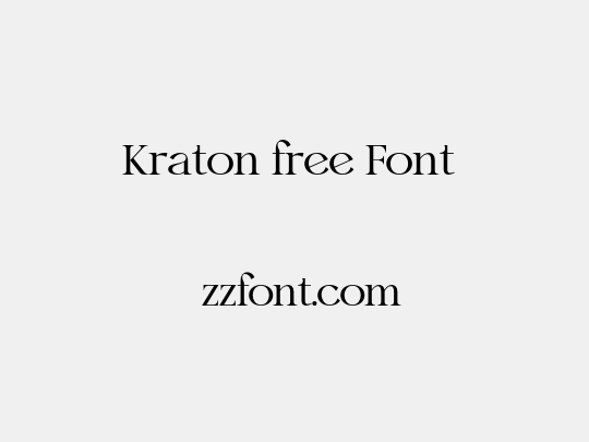 Kraton free Font 