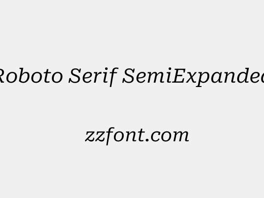Roboto Serif SemiExpanded