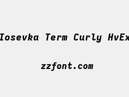 Iosevka Term Curly HvEx