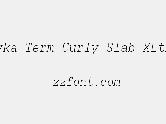 Iosevka Term Curly Slab XLtExObl