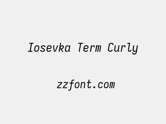 Iosevka Term Curly