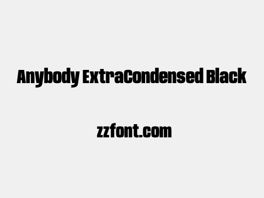 Anybody ExtraCondensed Black