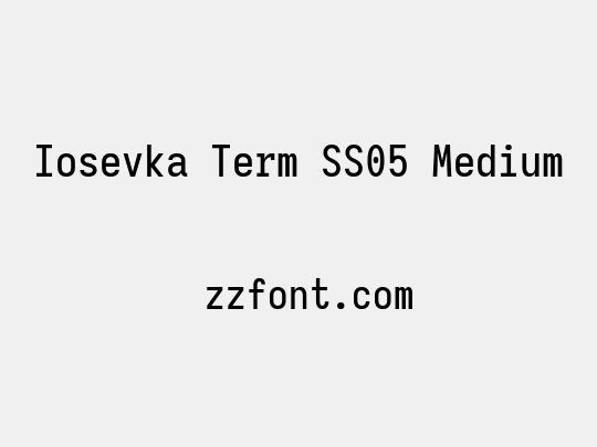Iosevka Term SS05 Medium