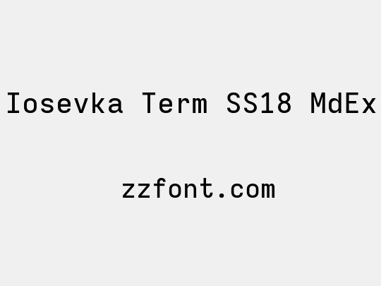 Iosevka Term SS18 MdEx