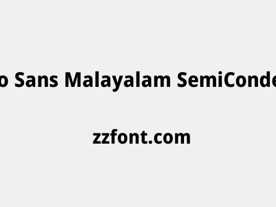 Noto Sans Malayalam SemiCondensed ExtraBold