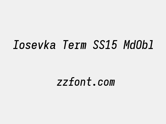 Iosevka Term SS15 MdObl