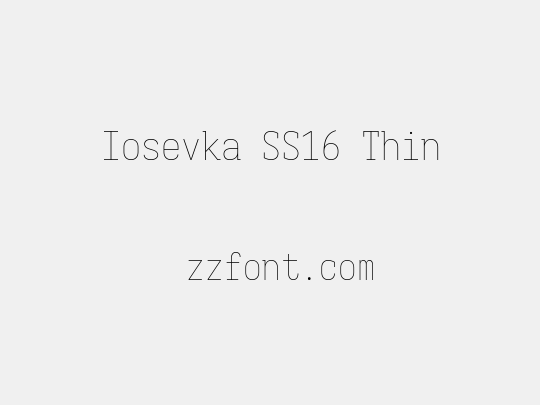 Iosevka SS16 Thin