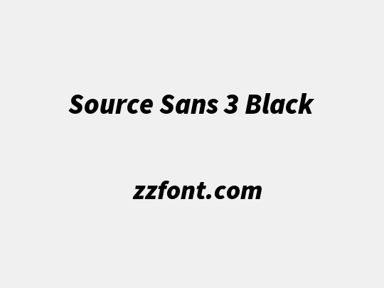 Source Sans 3 Black