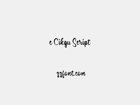 c Cikgu Script