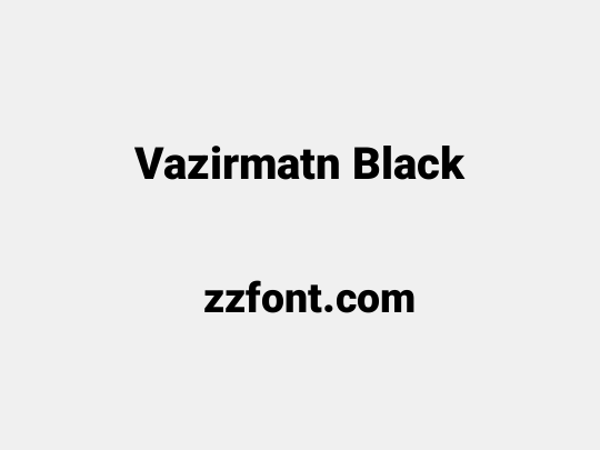 Vazirmatn Black