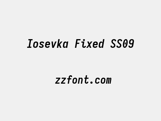 Iosevka Fixed SS09