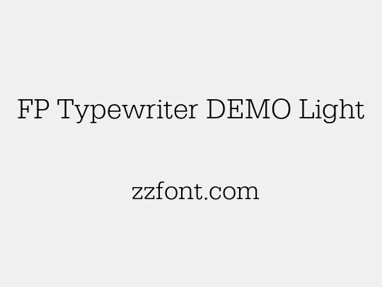 FP Typewriter DEMO Light