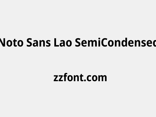 Noto Sans Lao SemiCondensed