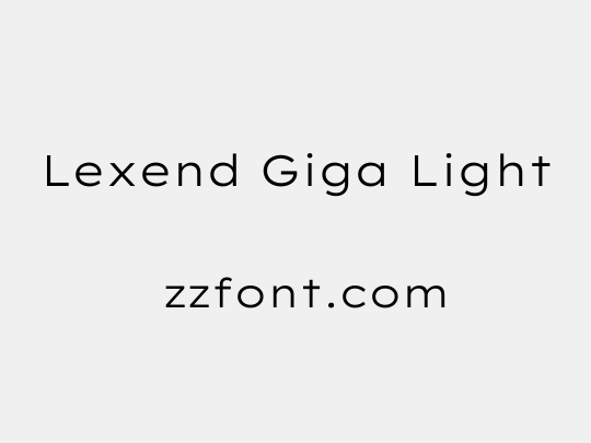 Lexend Giga Light