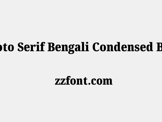 Noto Serif Bengali Condensed Black