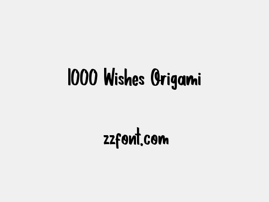 1000 Wishes Origami