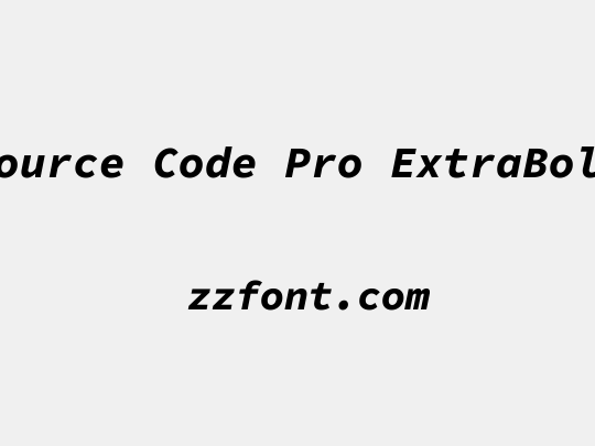 Source Code Pro ExtraBold