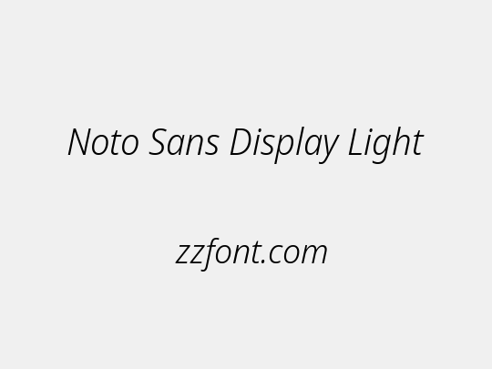 Noto Sans Display Light