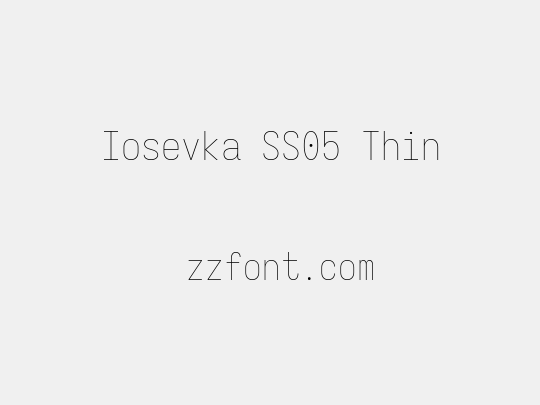 Iosevka SS05 Thin