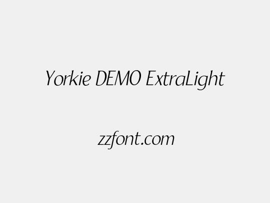 Yorkie DEMO ExtraLight