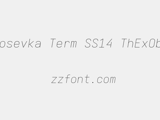 Iosevka Term SS14 ThExObl